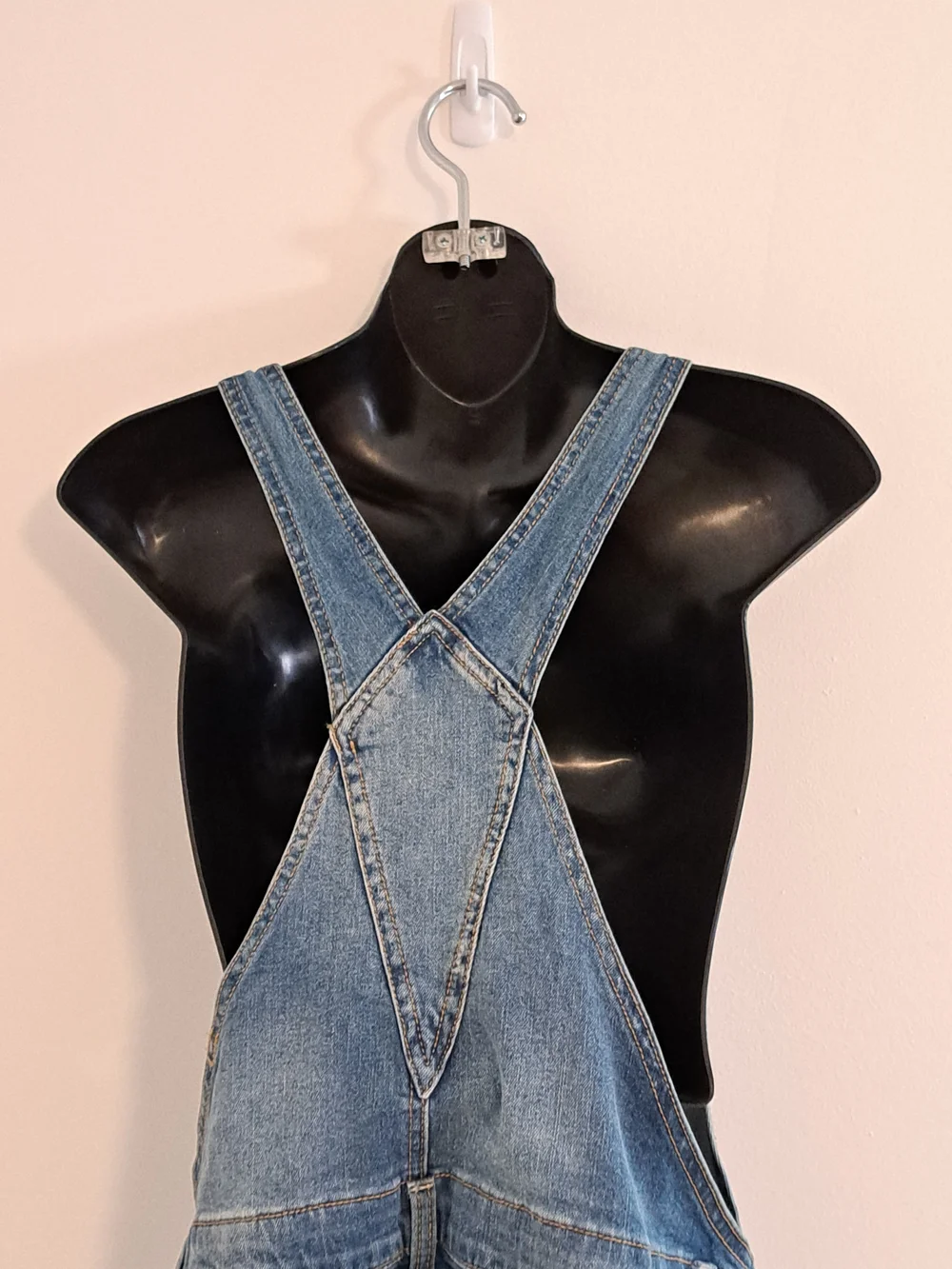 No Boundaries Distressed Blue Denim Short Overalls Juniors 7/9 - Picture 11 of 11